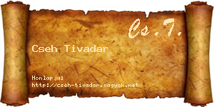 Cseh Tivadar névjegykártya