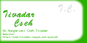 tivadar cseh business card